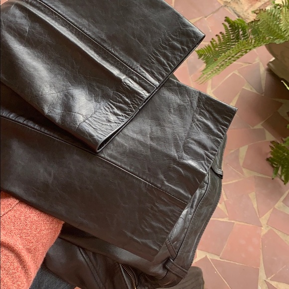 ⚡️SALE⚡️Genuine Black Leather Pants by GAP - Picture 7 of 8